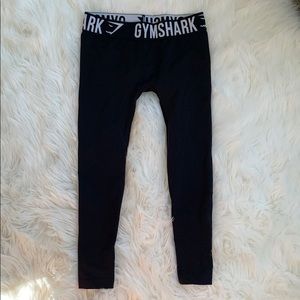 Gymshark fit cropped legging black gym stretch xs